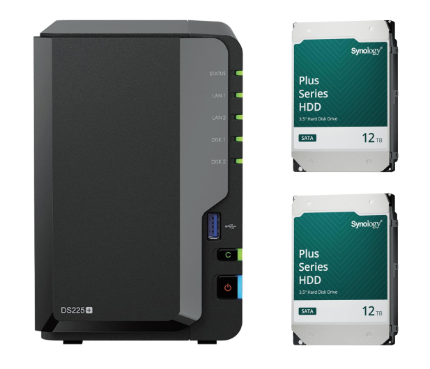 Synology DS225+ (2x 12TB HDD HAT3310-12T) - 1350848 - zdjęcie